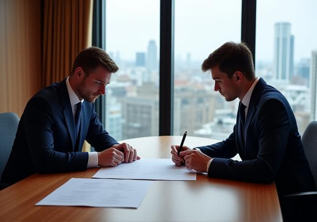 Umbra Legal professional office and contract review session